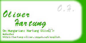 oliver hartung business card